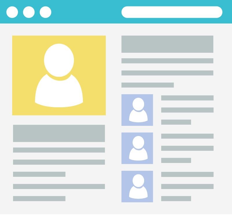 An example profile of social media